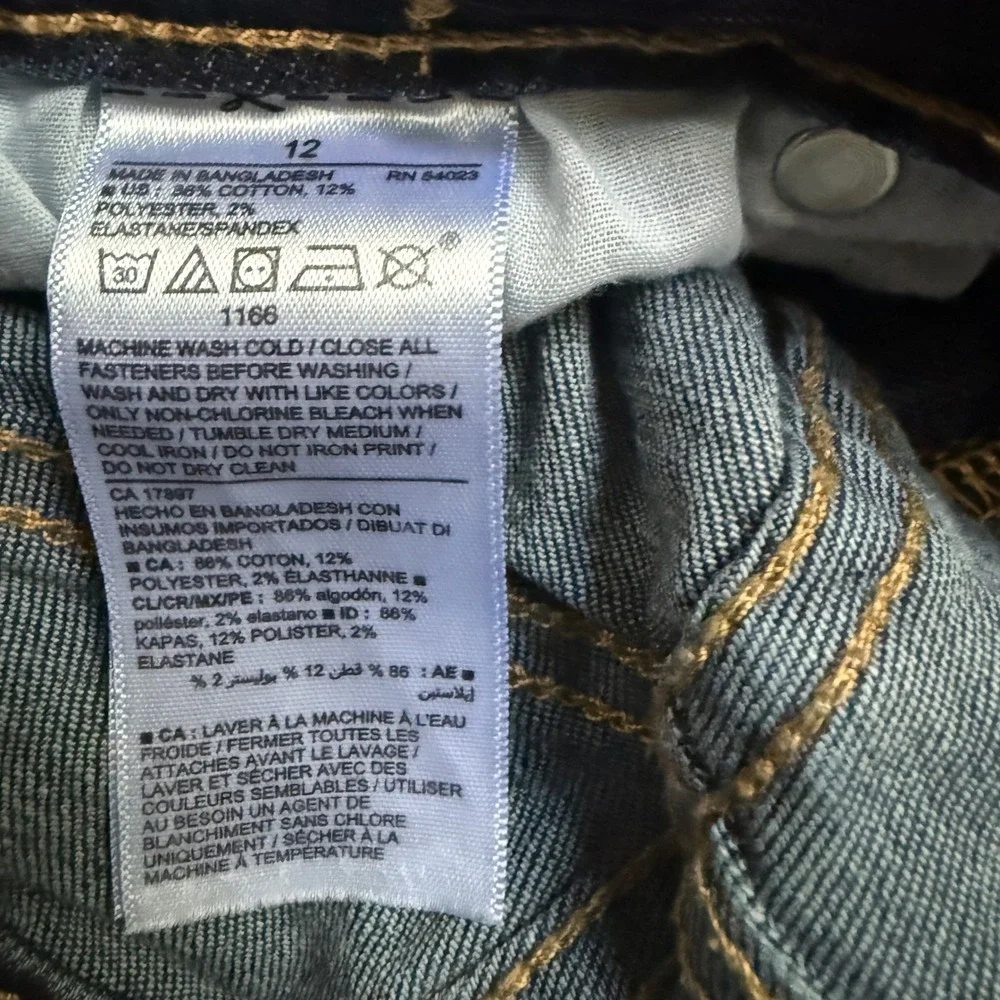 Old Navy Boys Karate Slim Jeans Dark Wash Built-In Flex Max Tough Size 12